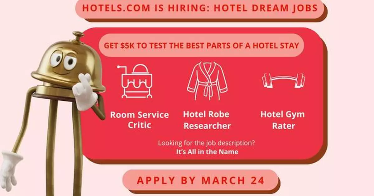 Hotels.com Launches Search for a Room Service Critic, Robe Researcher and Hotel Gym Rater