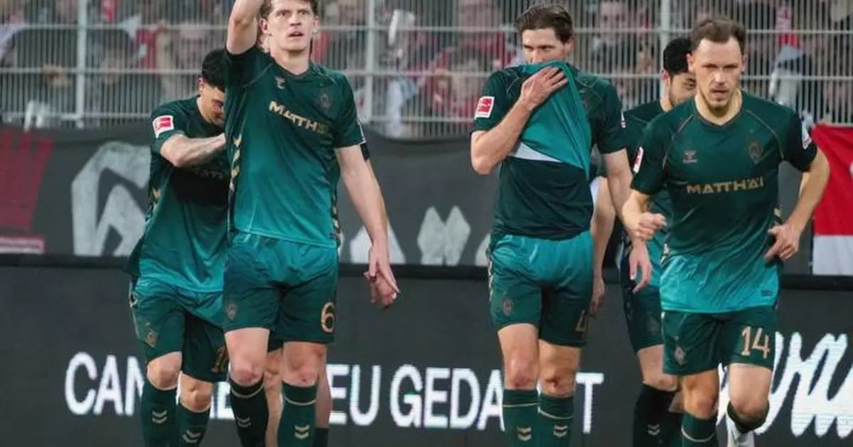 Werder Bremen beats Union Berlin 4-1 to leave Bundesliga's relegation zone