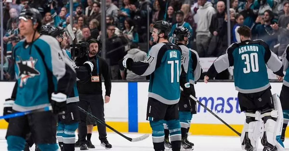 Michael Misa scores in overtime as the San Jose Sharks beat the Winnipeg Jets 2-1