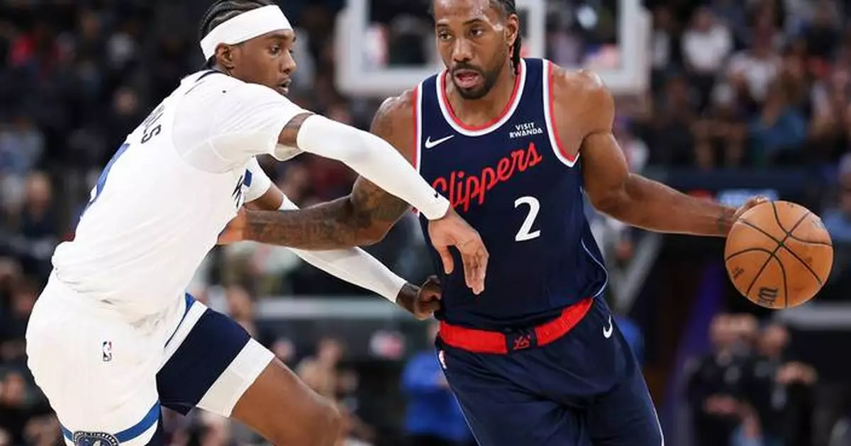 Kawhi Leonard scores 45 points in the Clippers' 153-128 romp over the Timberwolves