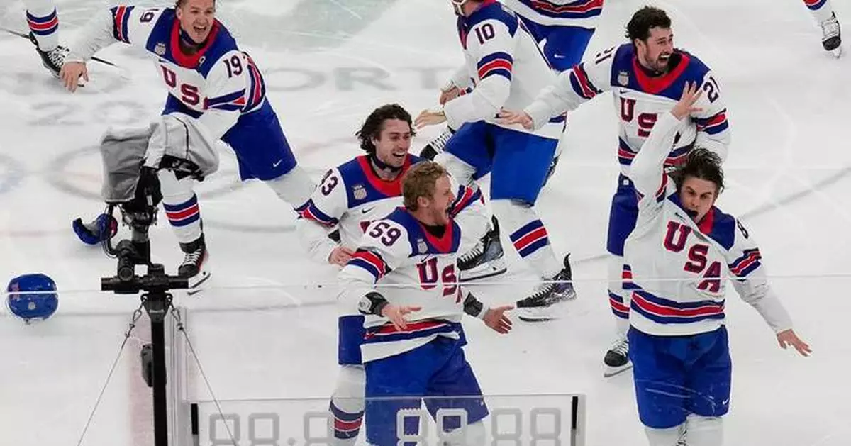 The victory lap for America's Olympic hockey champions quietly shed politics from the celebration