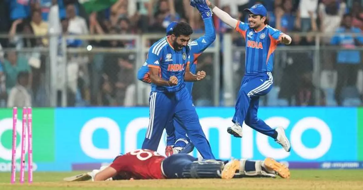 India edges England in high-scoring thriller to reach T20 World Cup final