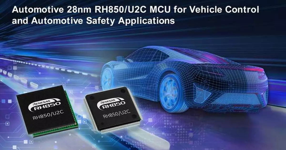 Renesas Expands Auto MCU Portfolio with 28nm RH850/U2C for Vehicle Control and Automotive Safety Applications