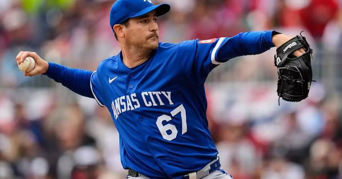 Seth Lugo throws 6 1/3 scoreless innings and Royals beat Braves 4-1 for their 1st win of the season