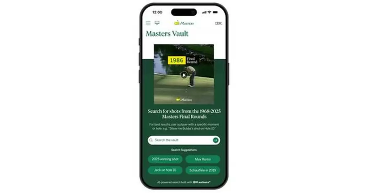 IBM Debuts New AI Enabled Digital Experiences for the 90th Masters Tournament