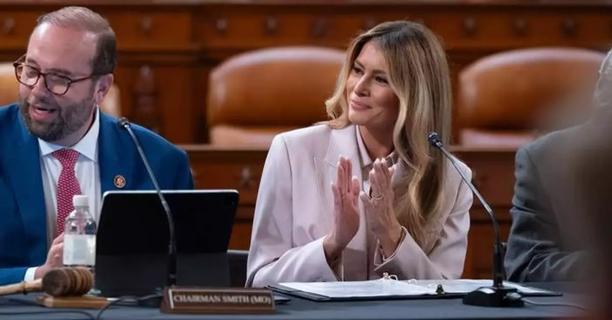 Melania Trump pushes for updating a foster care program during a rare visit to Capitol Hill