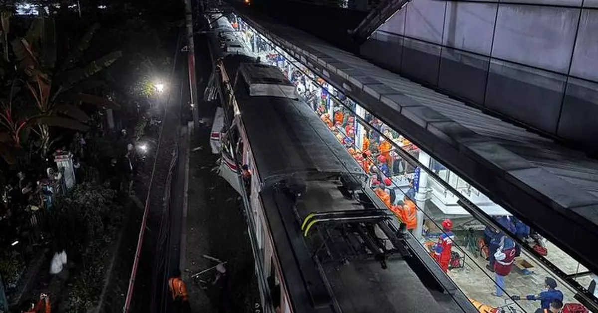 Trains collide near Indonesia's capital, killing at least 4 people