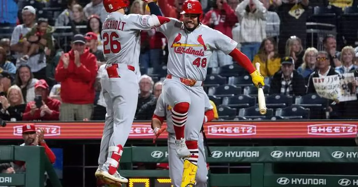 Cards get consecutive HRs, 2-run double in 9th and top Pirates 4-2 after being no-hit into 7th