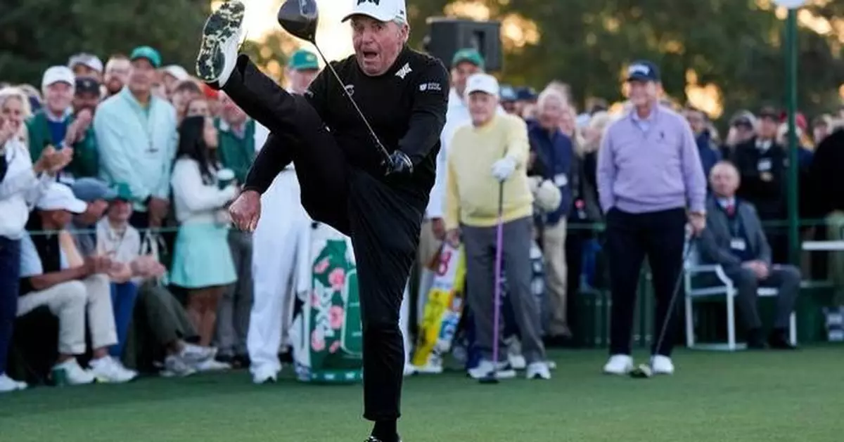 A wild hook and a big leg kick as Jack Nicklaus, Gary Player and Tom Watson open the Masters
