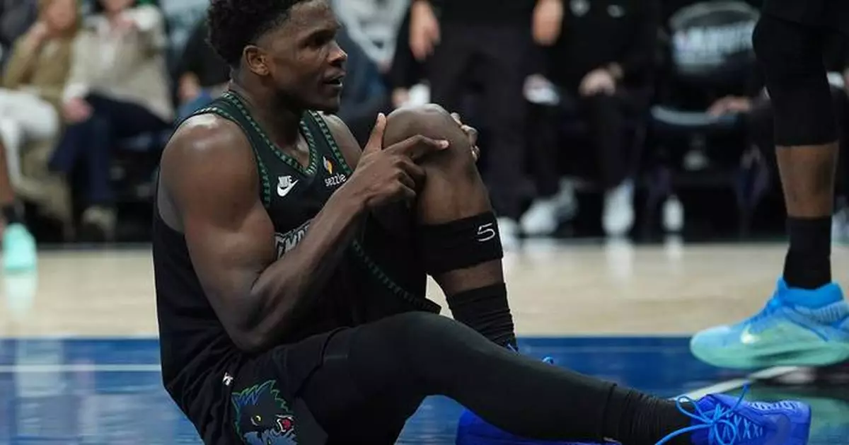 Wolves confirm Edwards has no structural damage in his knee, but he'll be out for at least a week