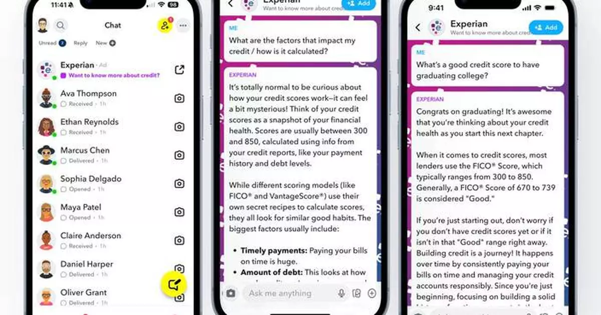 Experian Meets the Next Generation with First 'AI Sponsored Snaps' to promote Financial Education on Snapchat
