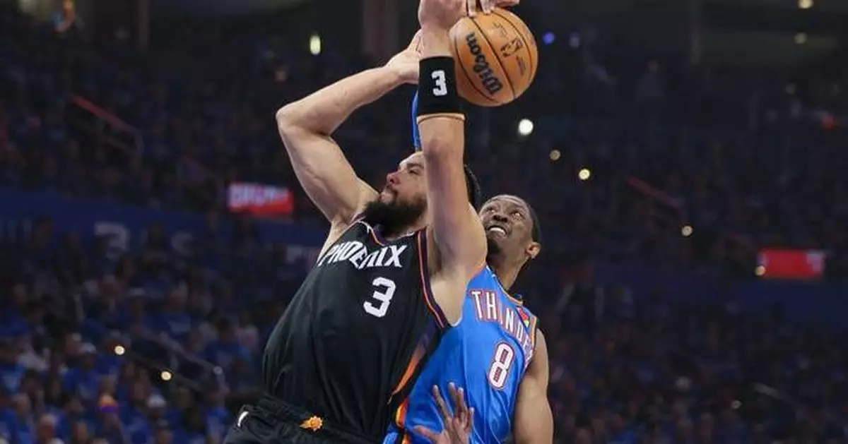 Gilgeous-Alexander scores 25 as reigning champion Thunder open playoffs with 119-84 win over Suns