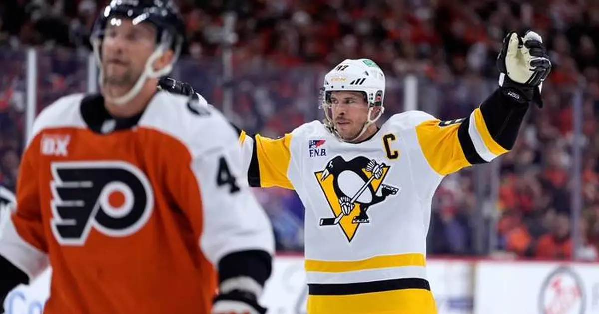 Crosby, Penguins aim to extend season again vs. Flyers. Mammoth look for 3-1 lead on Golden Knights