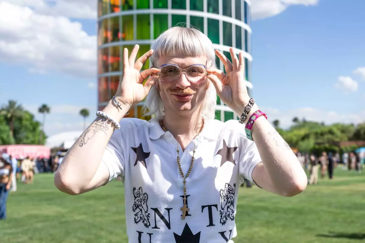 Joost poses during the first weekend of Coachella Valley Music and Arts Festival on Friday, April 10, 2026, in Indio, Calif. (Photo by Amy Harris/Invision/AP)