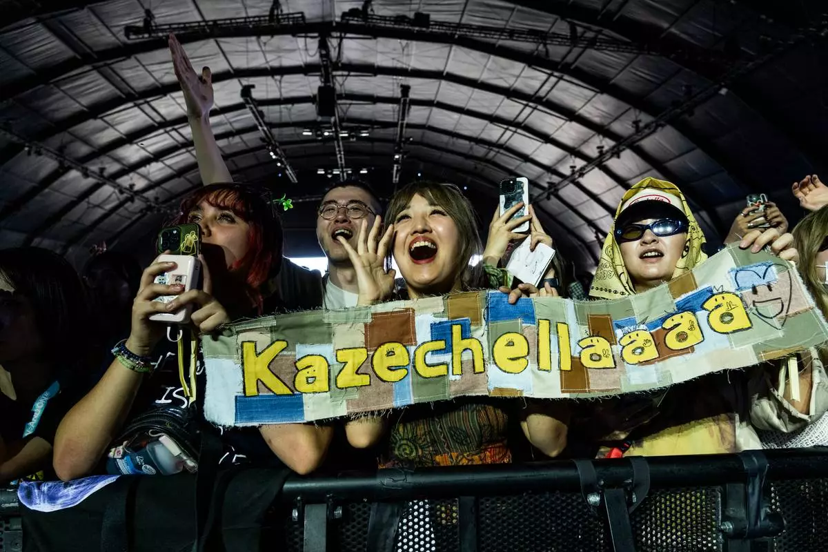 Festivalgoers are seen during the first weekend of Coachella Valley Music and Arts Festival on Saturday, April 11, 2026, in Indio, Calif. (Photo by Amy Harris/Invision/AP)