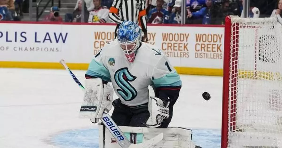 Scott Wedgewood stops 22 shots, Avs beat Kraken 2-0 to break franchise's single-season points mark