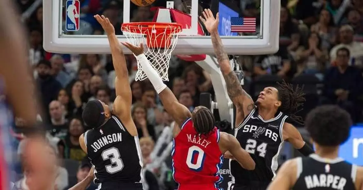 Spurs beat 76ers 115-102 after losing Wembanyama to left rib contusion