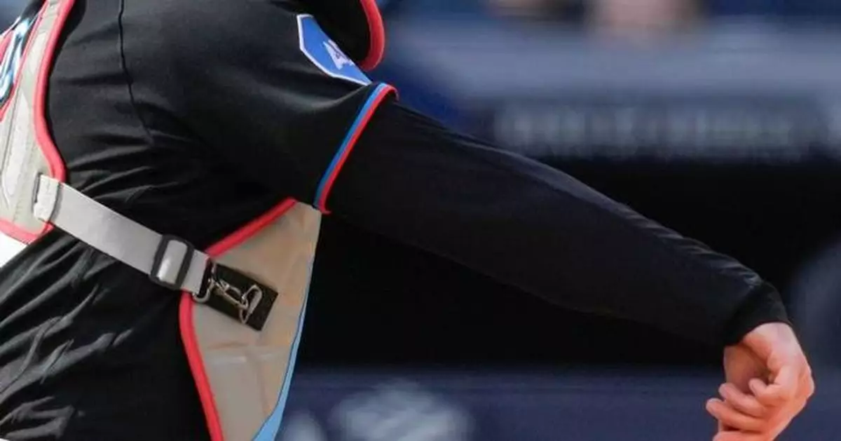 Marlins catcher Liam Hicks is struggling to throw out would-be base stealers