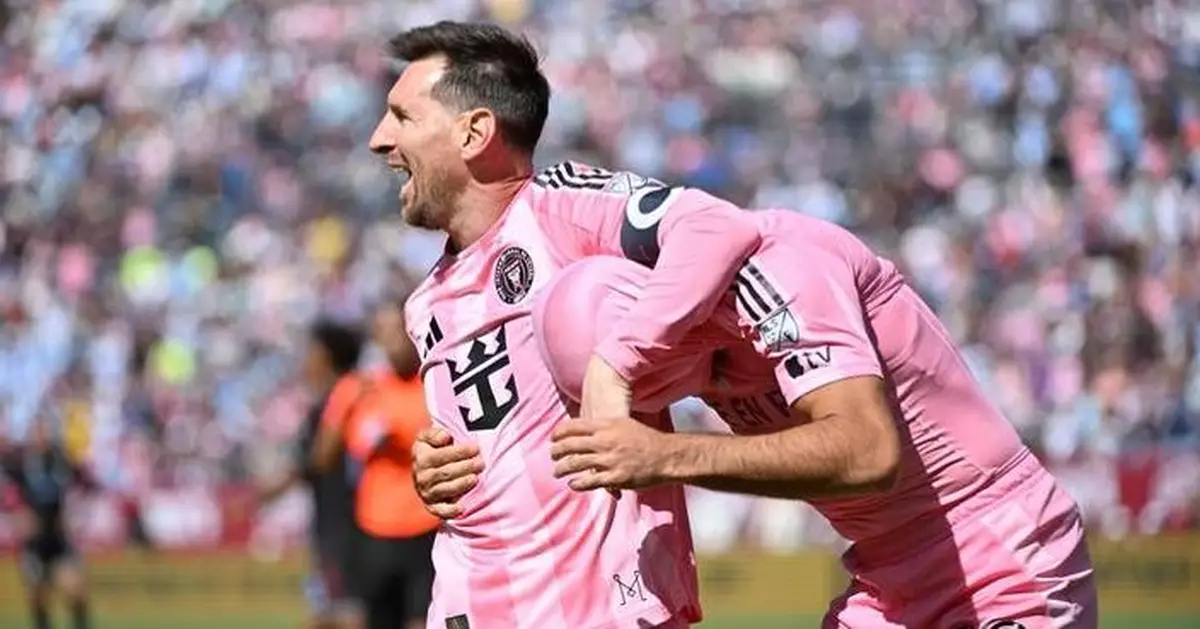 Lionel Messi scores 2 goals, Inter Miami beats Rapids 3-2, extends unbeaten streak to 7 games
