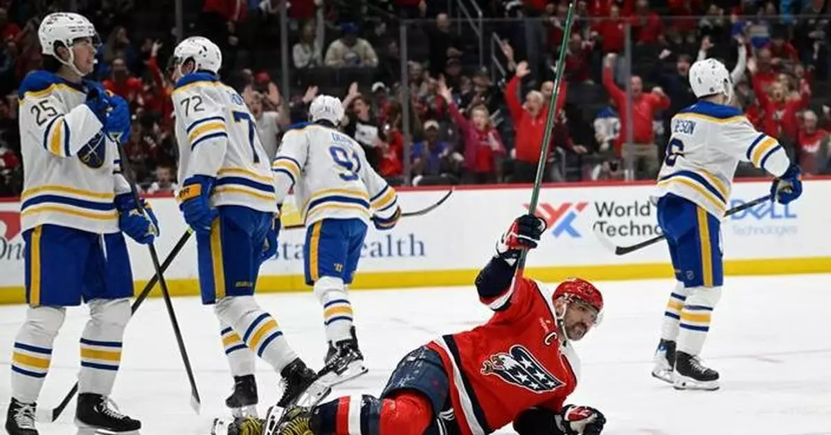 Protas scores in return from injury as Capitals keep playoff hopes alive with 6-2 win over Sabres