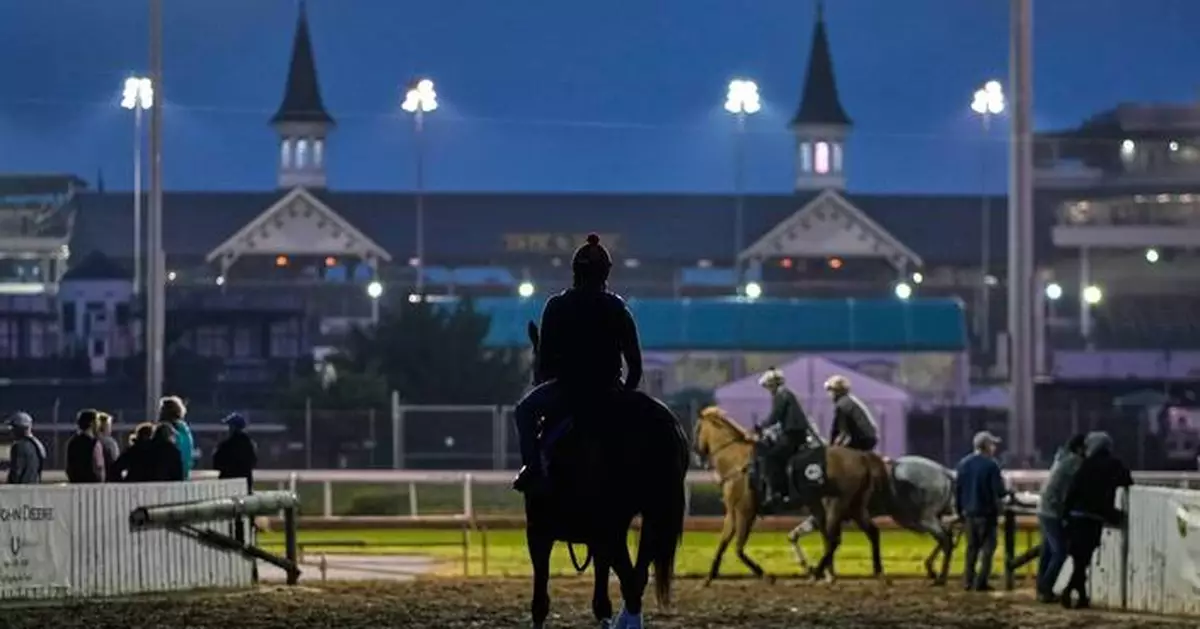 Photos show pre-race workouts ahead of the Kentucky Derby