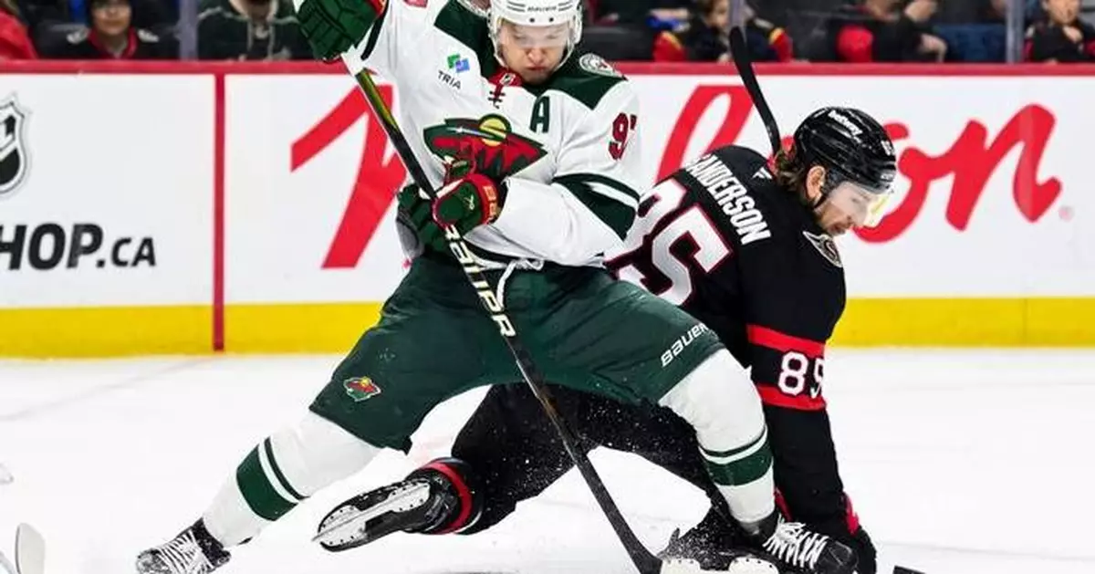 Hartman scores twice to lead the Wild to a 4-1 win over the Senators