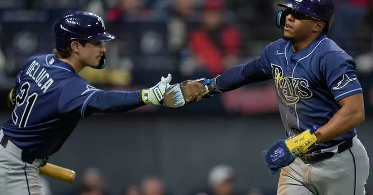 Ryan Vilade has 3 hits, drives in 2 runs as Tampa Bay beats Cleveland 3-2 to extend win streak to 5