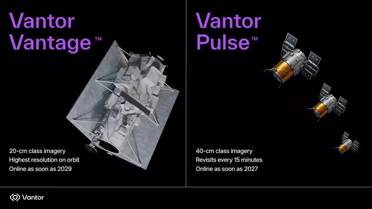 Vantor Vantage™ satellites will deliver next-generation 20 cm-class imaging capabilities. Vantor Pulse™ is a fleet of 40 cm-class satellites designed for persistent, high-frequency monitoring.