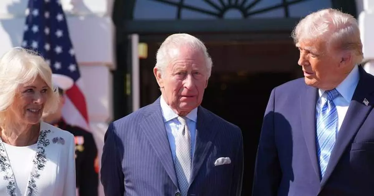 The Latest: King Charles visits Washington with hopes of restoring the US-UK relationship