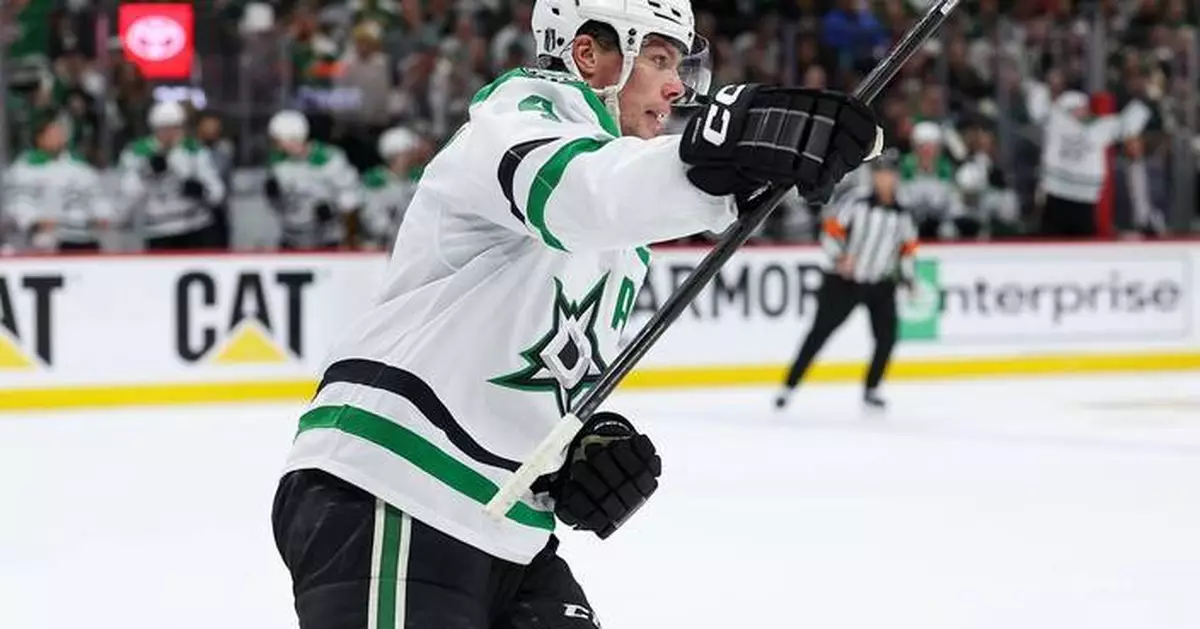 Boldy's deflection late in 1st OT lifts Wild past Stars 3-2 to tie series at 2