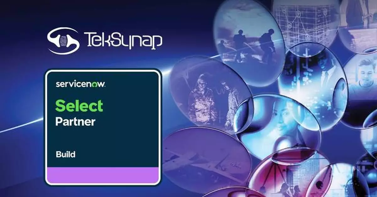 TekSynap Achieves Select-Level Partner Status in ServiceNow Build Program