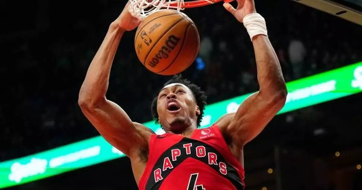 Barnes has third triple-double of season as Raptors rout Nets 136-101 to clinch playoff berth