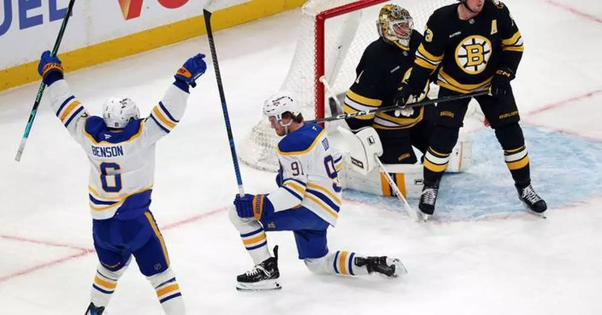 Sabres erupt for 4 goals in first period, win 6-1 to push Bruins to 3-1 hole in series