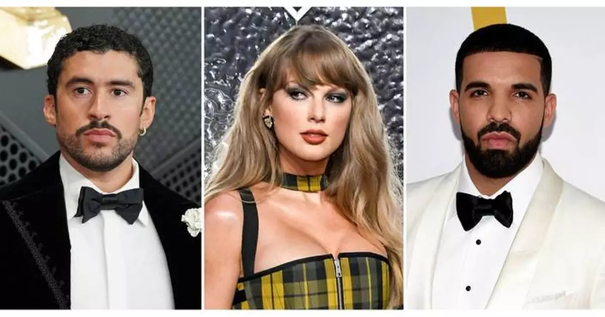 Taylor Swift and Bad Bunny top Spotify's first all-time most streamed artists list