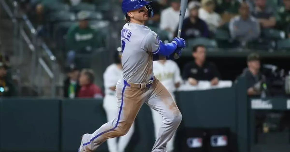 Bobby Witt Jr. hits 3-run homer in 10th to lift Royals over Athletics 4-1 for 4th straight win