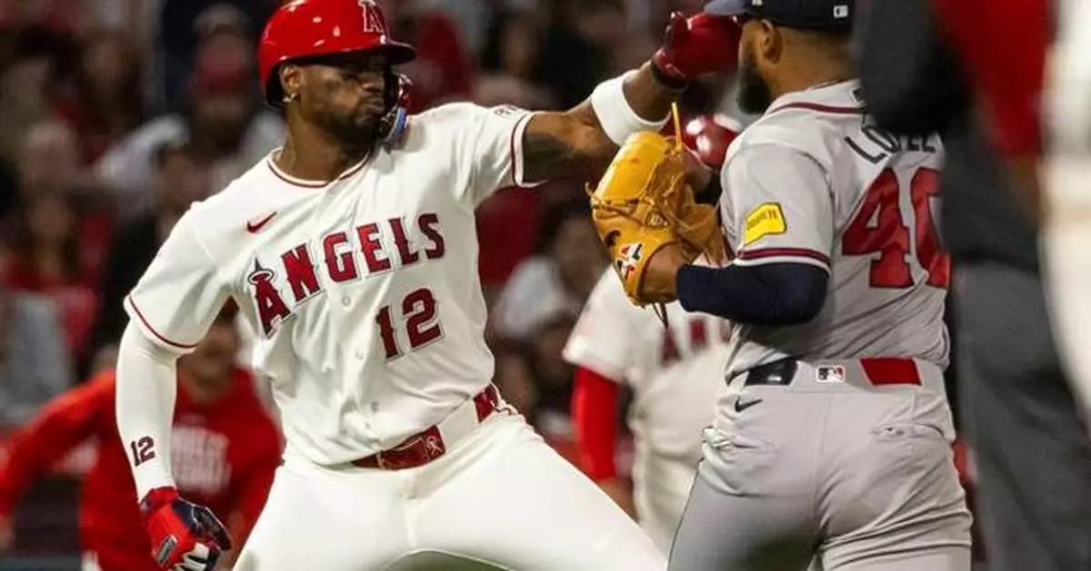 Brawl breaks out between Braves pitcher Reynaldo López and Angels slugger Jorge Soler