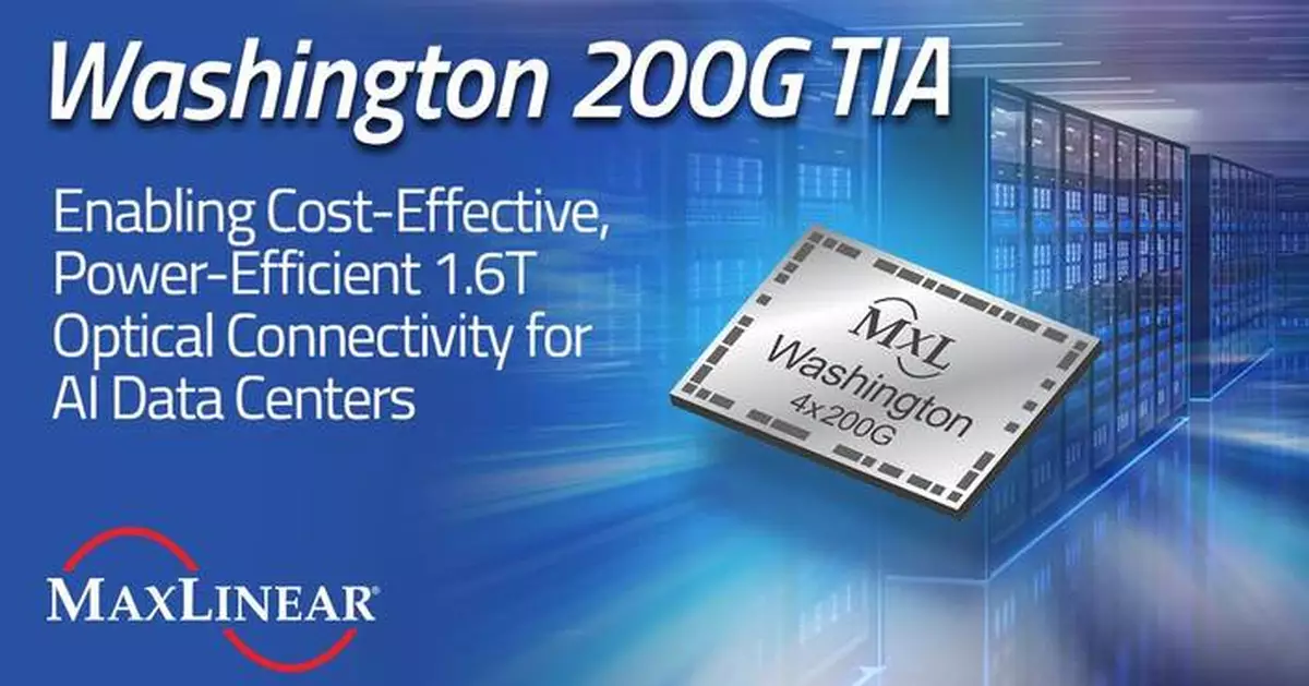 MaxLinear Announces Availability of Washington 200G TIA for Next-Generation AI Data Center Connectivity
