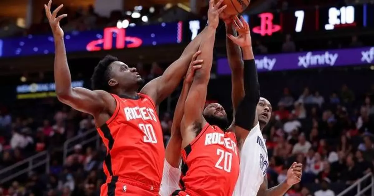 Clint Capela has 23 as Rockets rest stars in 132-101 rout of Grizzlies