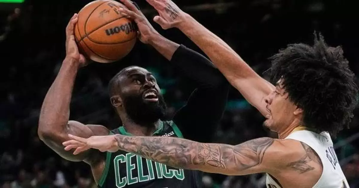 Sam Hauser scores 24, Celtics hit 29 3s, rout Pelicans 144-118 to clinch East's No. 2 playoff seed