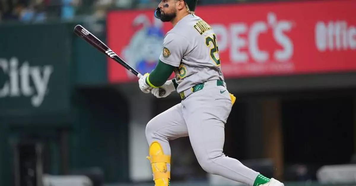 Carlos Cortes triple and Justin Sterner's clutch pitching lift Athletics to 2-1 win over Rangers