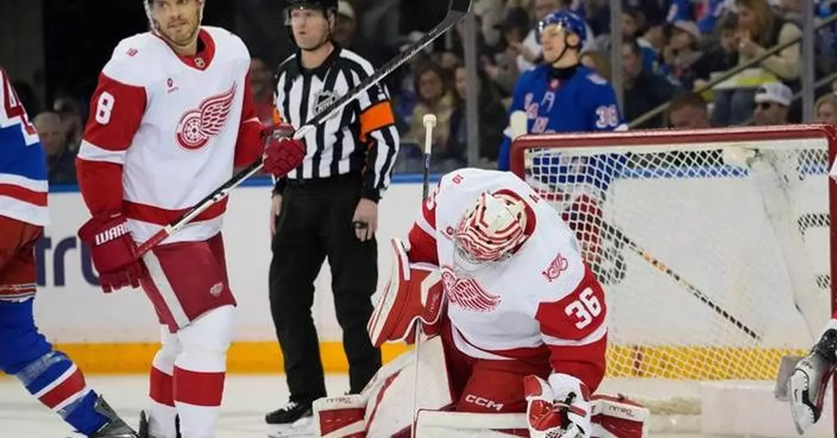 Red Wings' playoff pursuit takes a hit with a 4-1 loss to the already-eliminated Rangers