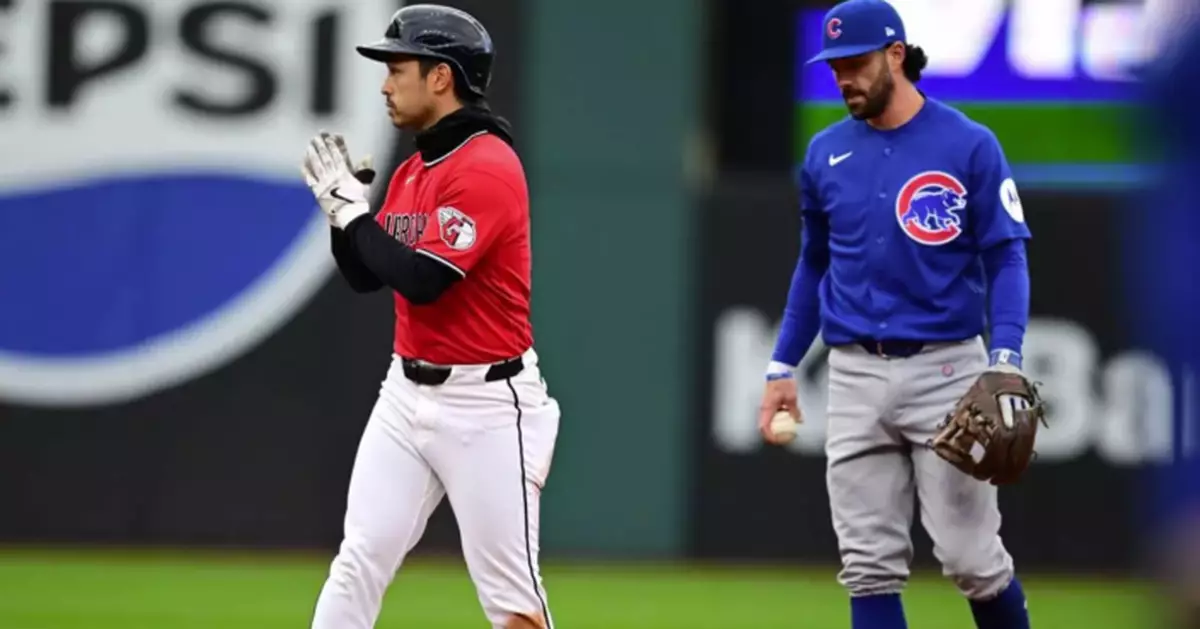 CJ Kayfus, Gabriel Arias drive in 2 runs apiece as Guardians down Cubs 6-5 to split doubleheader