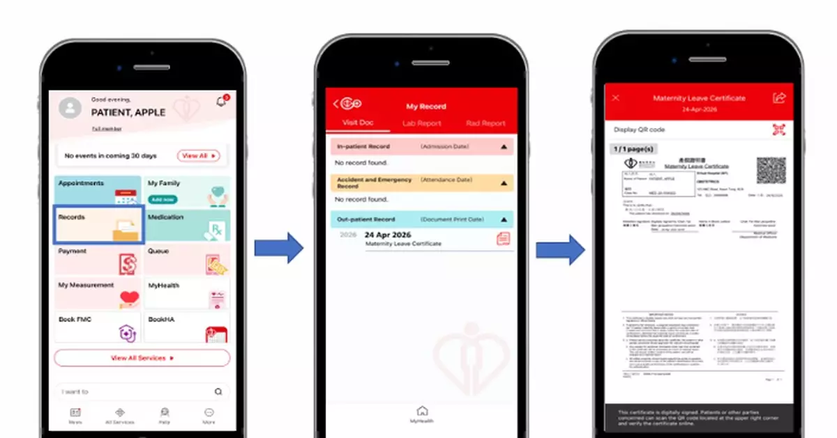 Hospital Authority to Launch Digital Maternity/Sick Leave Certificates and Maternity Leave Certificates Starting April 24, Enhancing Patient Experience and Streamlining Processes