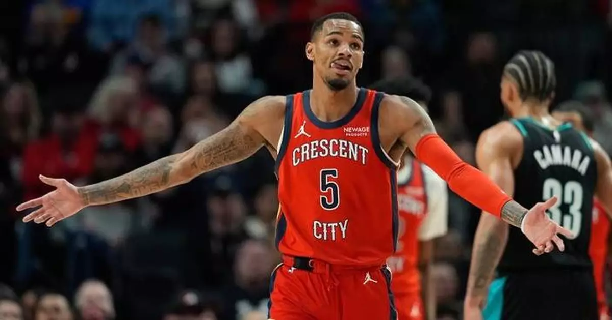 Jrue Holiday has 27 to lead the Blazers to a 118-106 win over the Pelicans