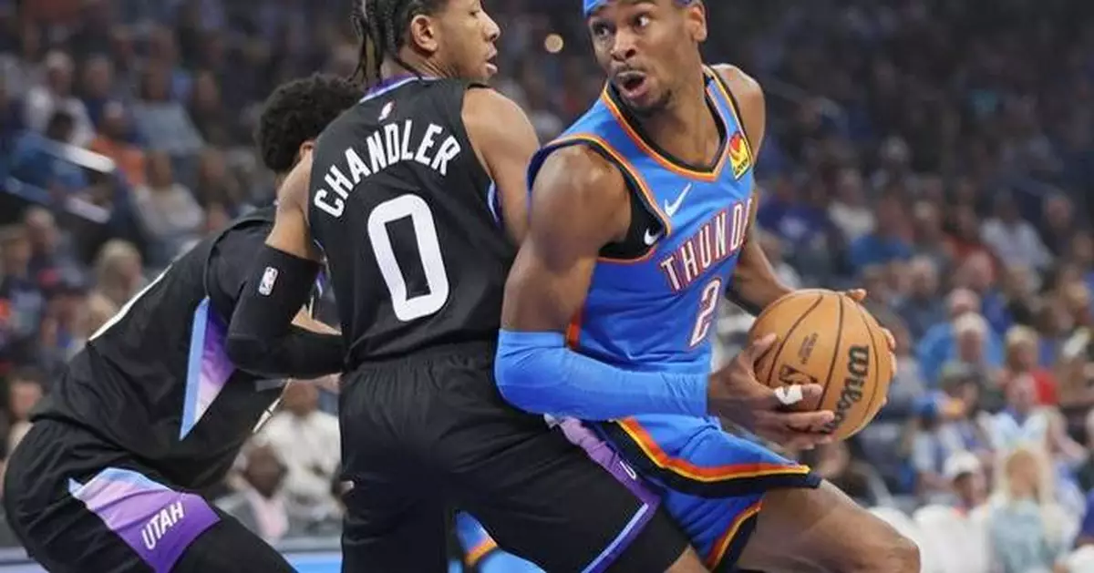 Holmgren, Gilgeous-Alexander pace Thunder, who score season-high 146 points in rout of the Jazz