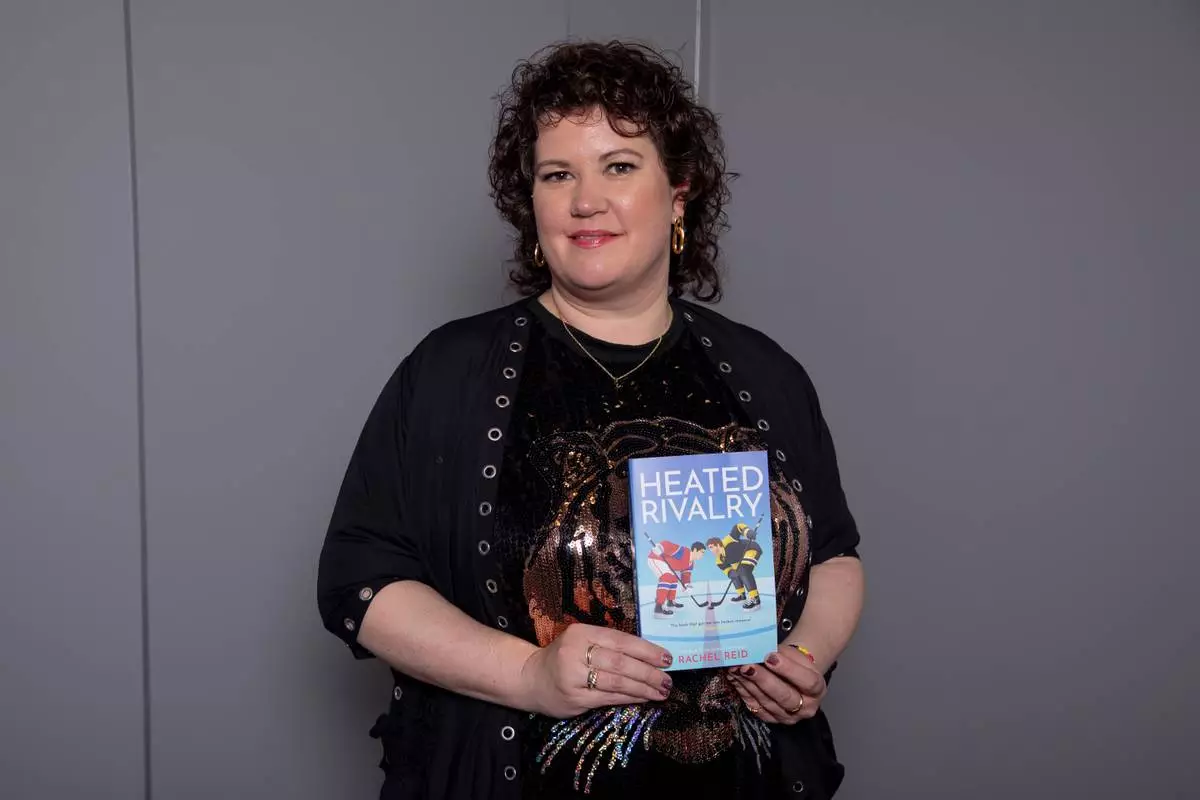 Author Rachel Reid poses for a portrait in New York on Saturday, April 18, 2026. (Photo by Andy Kropa/Invision/AP)
