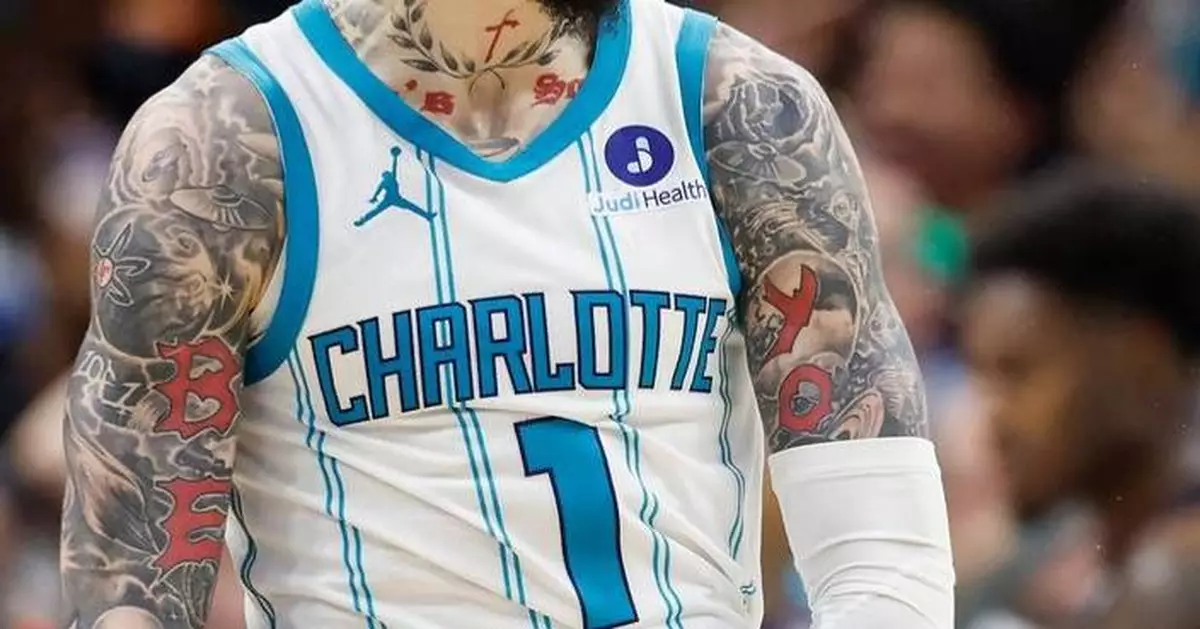 LaMelo Ball punches team mascot Hugo twice after Hornets knock Heat out of play-in tournament