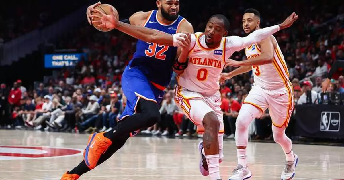 Towns has a triple-double and the Knicks beat the Hawks 114-98 to tie the series at 2-2