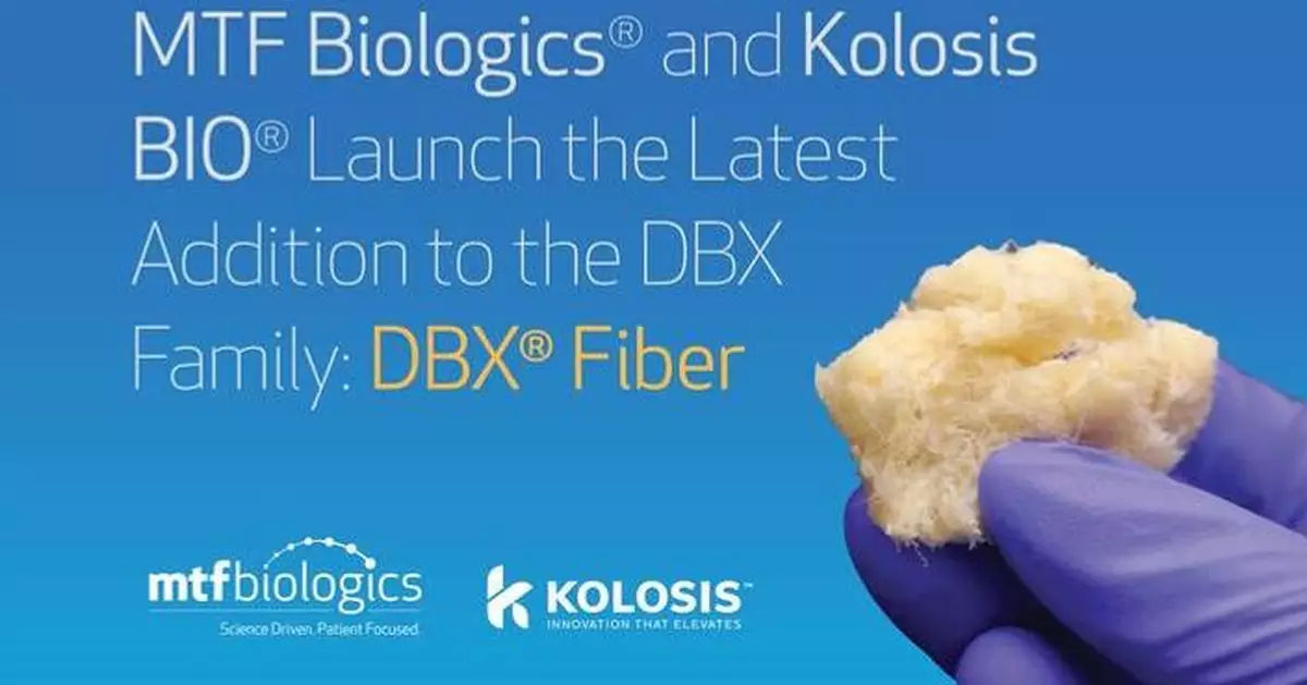 MTF Biologics® and Kolosis BIO® Launch the Latest Addition to the DBX Family: DBX® Fiber
