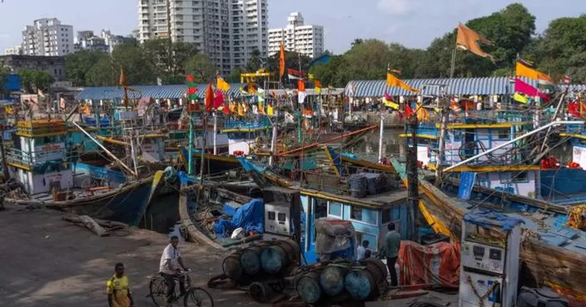 Photos show boats sitting idle at Mumbai’s historic dock as the Iran war drives up fuel costs